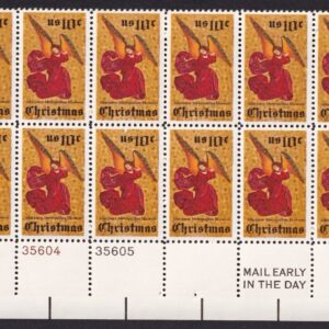 Scott #1550 Christmas Angel Plate Block Of 20 Stamps - MNH
