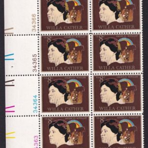 Scott #1487 Willa Cather Plate Block Of 16 Stamps - MNH LL