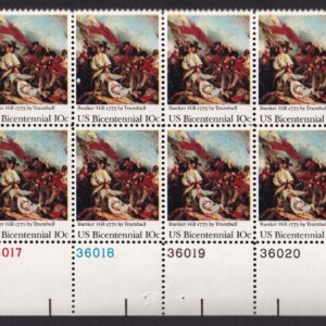 Scott #1564 Battle of Bunker Hill Plate Block of 16 Stamps - MNH