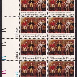 Scott #1728 Saratoga Plate Block of 16 Stamps - MNH LL