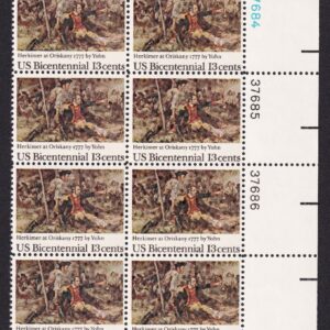 Scott #1722 Battle of Oriskany Plate Block of 16 Stamps - MNH PC#3