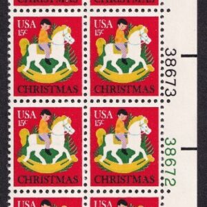 Scott #1769 Hobby Horse Plate Block of 20 Stamps - MNH Right Edge