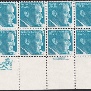 Scott #1770 Robert F. Kennedy Zip Block of 8 Stamps - MNH LL