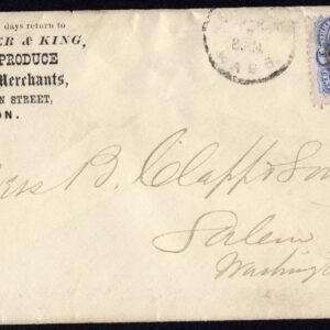 Scott #114 Locomotive on Cover Sideways