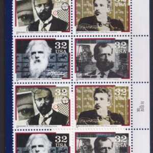 Scott #3064a Pioneers of Communication Plate Block of 10 Stamps - Sealed
