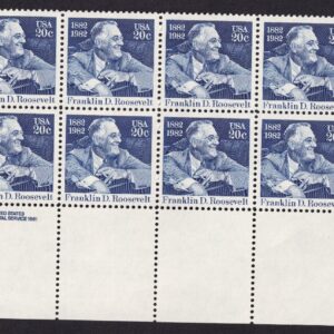 Scott #1950 Franklin D. Roosevelt Plate Block of 16 Stamps - MNH P#2 LR