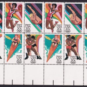 Scott #2085a Summer Olympics (Boxing) Plate Block of 20 Stamps - MNH