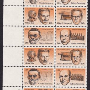 Scott #2058a (2055-58) American Inventors Plate Block of 20 Stamps - MNH P#3-2
