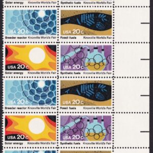 Scott #2009a (2006-09) Knoxville World Fair Plate Block of 20 Stamps - MNH