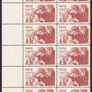 Scott #2011 Aging Together Plate Block of 20 Stamps - MNH P#3 LL