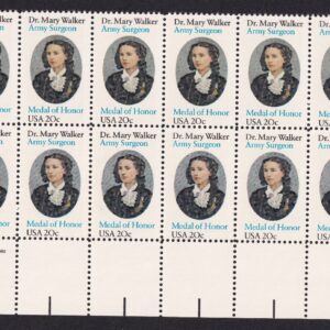 Scott #2013 Dr. Mary Walker Plate Block of 20 Stamps - MNH P#11111 LR