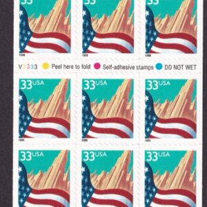 Scott #3278e 33¢ Flag over City Booklet of 20 Stamps - MNH P#3333