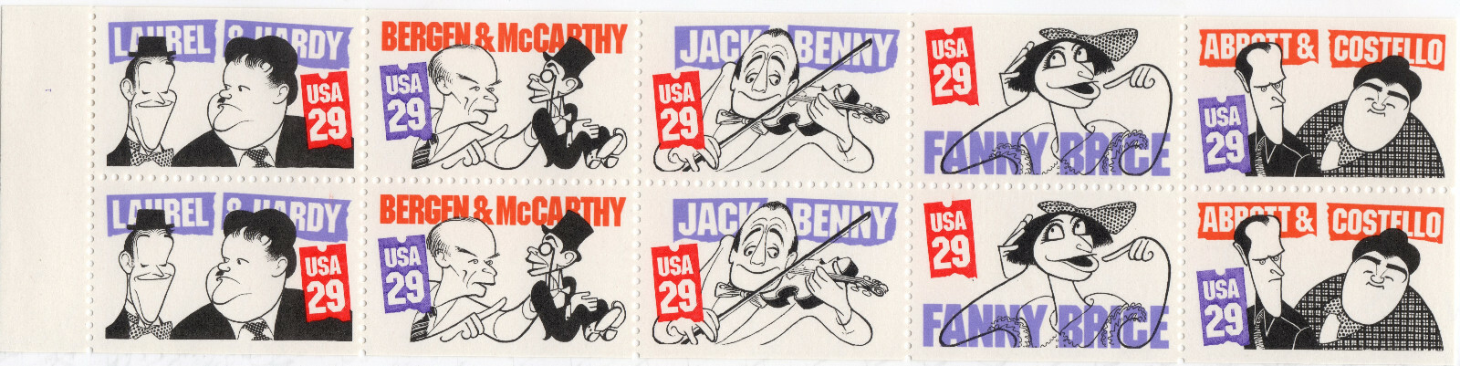 Scott #2828a Silent Screen Block of 10 Stamps - MNH