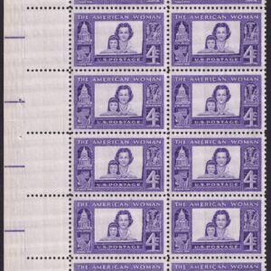 Scott #1152 American Woman Plate Block of 20 Stamps - MNH P#26646 PC#5