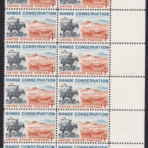 Scott #1176 Range Conservation 4¢ Plate Block of 20 Stamps - MNH PC#7