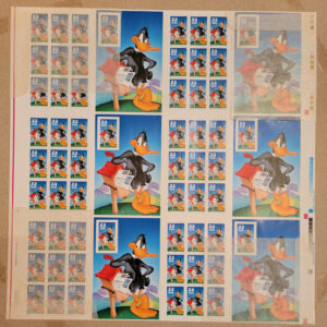 Scott #3307 & 3293 UNCUT Daffy Duck & Sonoran Desert Sheets (60 Stamps in each)