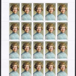 Scott #5852 Betty Ford Sheet of 20 Forever Stamps - MNH UV