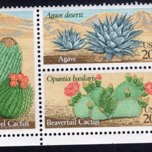 Scott #1945a (1942-45) Cactus (Desert) Plate Block of 4 Stamps MNH P#11111-6 LL