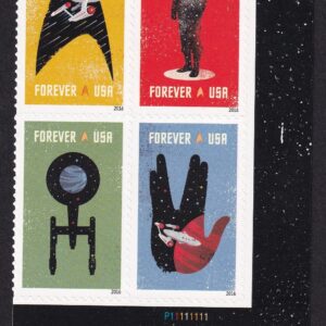 Scott #5135a Star Trek (Spock) Plate Block of 4 Forever Stamps - MNH LR