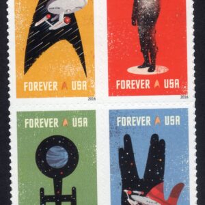 Scott #5135a Star Trek (Spock) Block of 4 Forever Stamps - MNH