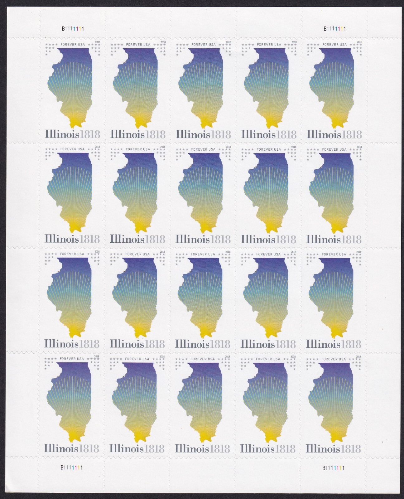 Scott #5274 Illinois Sheet of 20 Forever Stamps - MNH