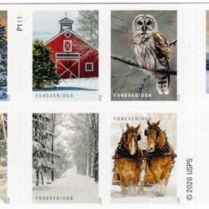Scott #5541b (5532-5541) Winter Scenes Booklet of 20 Forever Stamps - MNH UV