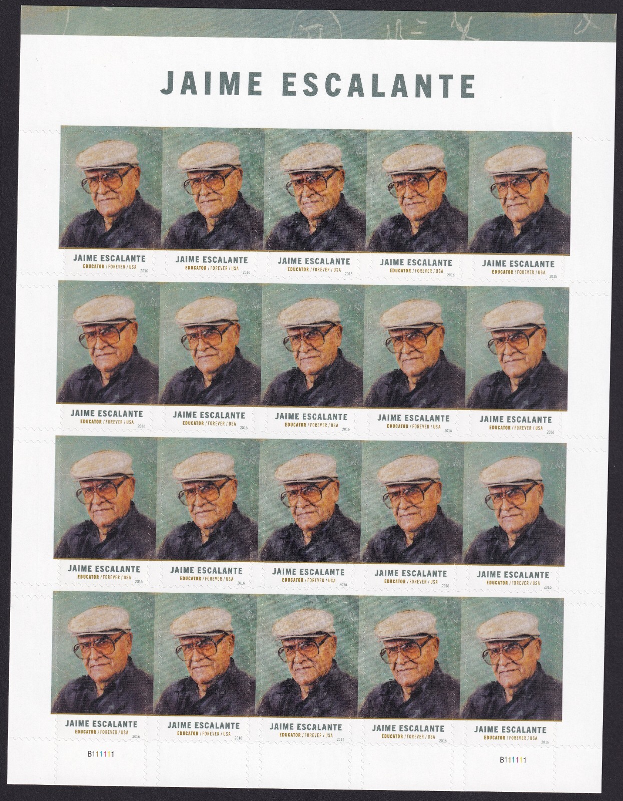 Scott #5100 Jaime Escalante Calculus Teacher Sheet of 20 Stamps - MNH