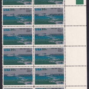 Scott #2091 St. Lawrence Seaway Plate Block of 20 Stamps - MNH P#A1111 PC#3