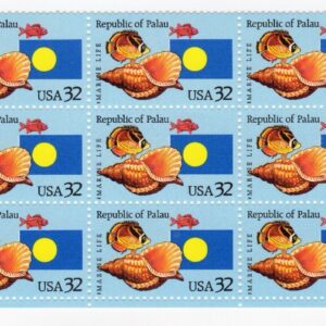 Scott #2999 Republic of Palau (seashell) Partial Sheet of 15 Stamps - MNH