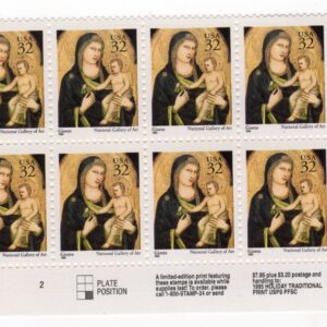Scott #3003 Madonna (Mary, Giotto) Plate Block of 10 Stamps - MNH LL