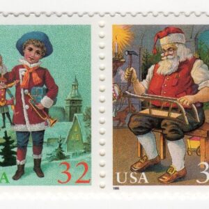 Scott #3004-3007a Santa & Boy Strip Of 4 Stamps - MNH