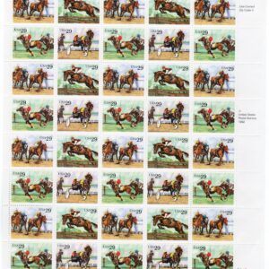 Scott #2759a (2756-59) Sporting Horses 29¢ Sheet of 40 Stamps - MNH P#S3-3333 LR