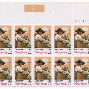 Scott #2338 New Jersey Plate Block of 10 Stamps - MNH