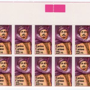 Scott #2250 Enrico Caruso Plate Block of 14 Stamps - MNH