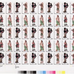 Scott #2240-2243a Woodcarved Figurine (Folk Series) Sheet of 50 Stamps - MNH LR