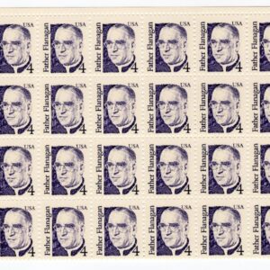 Scott #2171 Father Flannigan Plate Block of 40 Stamps - MNH P#1 UL