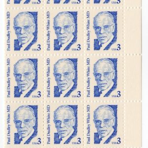 Scott #2170 Dr. Paul Dudley White Cardiologist Plate Block of 21 Stamps MNH P#1