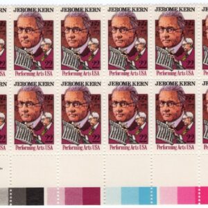 Scott #2110 Jerome Kern Plate Plate Block of 20 Stamps - MNH LR