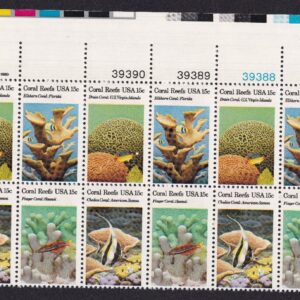 Scott #1830a (1827-30) Coral Reef Plate Block Of 20 Stamps - MNH UR #2