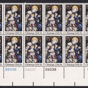 Scott #1842 Christmas Madonna Plate Block of 20 Stamps - MNH LL