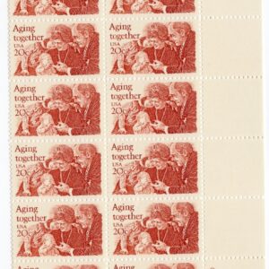 Scott #2011 Aging Together Plate Block of 20 Stamps - MNH P#4 UR