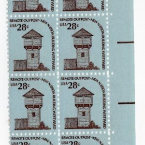 Scott #1604 Remote Outpost Ft. Nisqually Plate Block of 20 Stamps MNH P#38778 UR