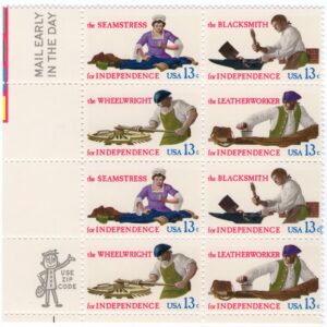 Scott #1720a (1717-20) Skilled Colonial Workers Zip Block of 8 Stamps - MNH LL