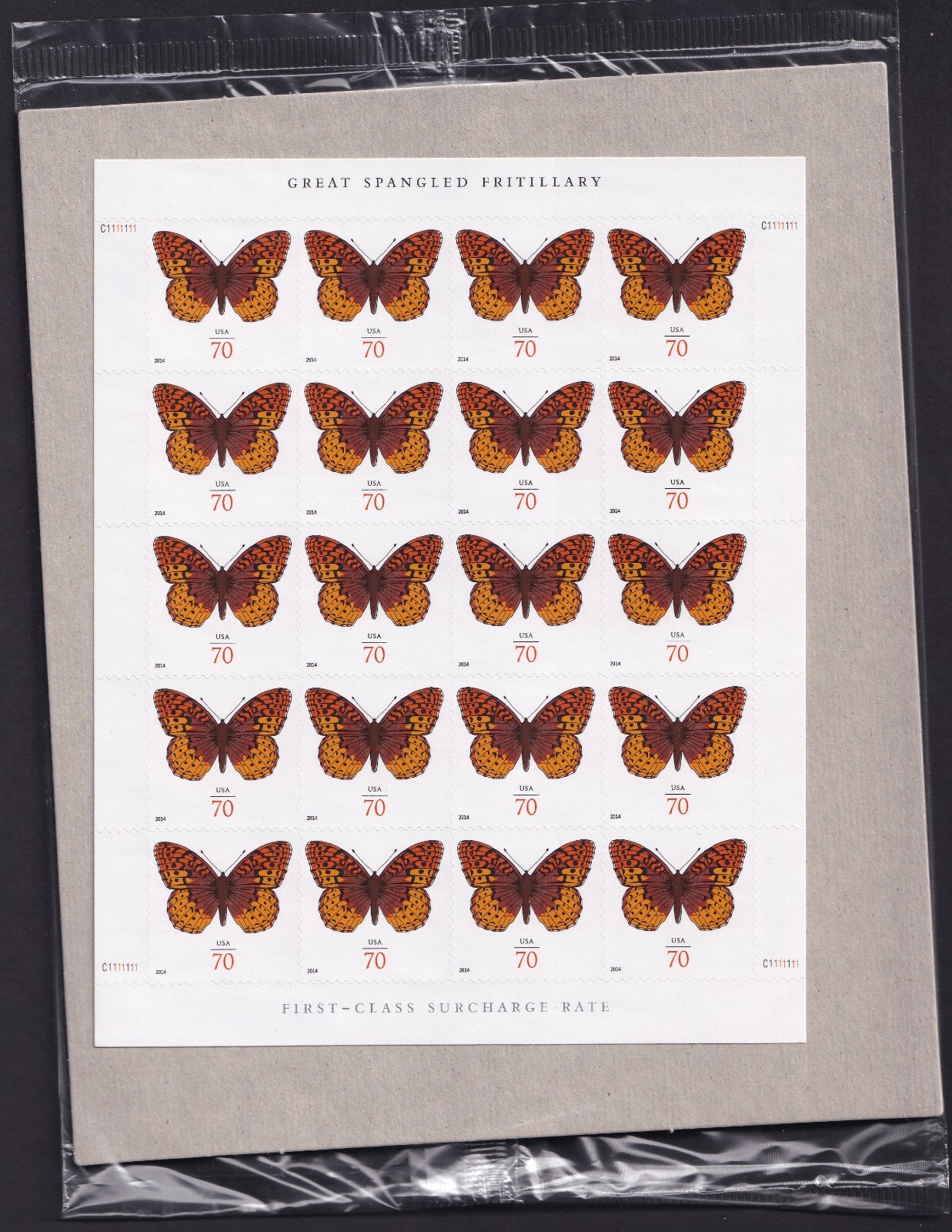 Scott #4859 Fritillary Butterfly Sheet of 20 Forever Stamps - Sealed