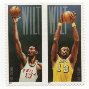 Scott #4951 Wilt Chamberlain Pair of Forever Stamps - MNH Philly 1st