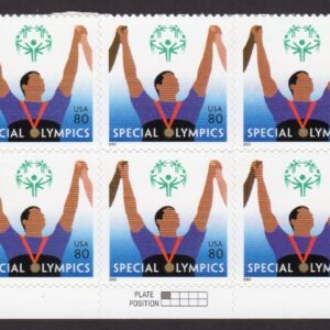 Scott #3771 Special Olympics Plate Block of 10 Stamps - MNH