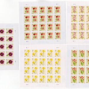USPS Flowers (5) Sheets of 20 Stamps - MNH In stock (5897-5901)