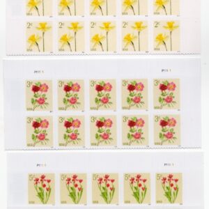 USPS Flowers (5) Half Sheet (Plate Block) of 10 Stamps MNH (5897-5901)