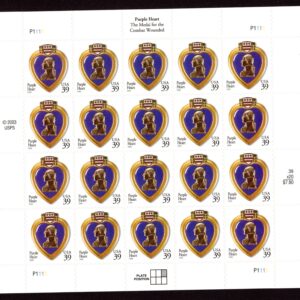 Scott #4032 Purple Heart Sheet of 20 Stamps - MNH