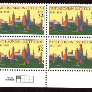 Scott #3059 32c Smithsonian Institution Plate Block of 8 Stamps - MNH